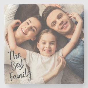 Custom Photo The Best Family Stone Coaster