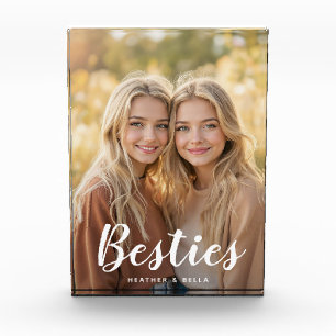 Custom Photo Topography Besties Photo Block