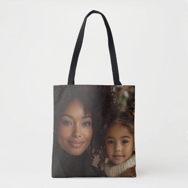 Custom photo tote all over print bag (Front)