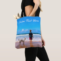 Custom Photo Tote Bag Your Photos and Text