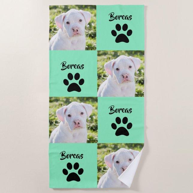 Custom Photo Towel with Your Dog (Front)