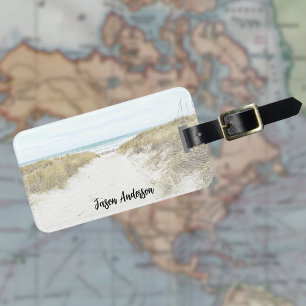 Custom photo travel vacation luggage tag
