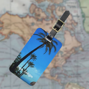 Custom photo travel vacation luggage tag
