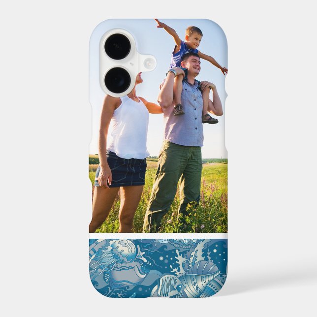 Custom Photo Tropical Sea Pattern (Back)