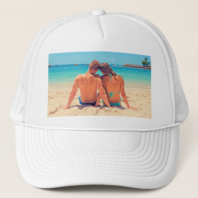 Custom Photo Trucker Hat Your Favourite Photos Gif (Front)