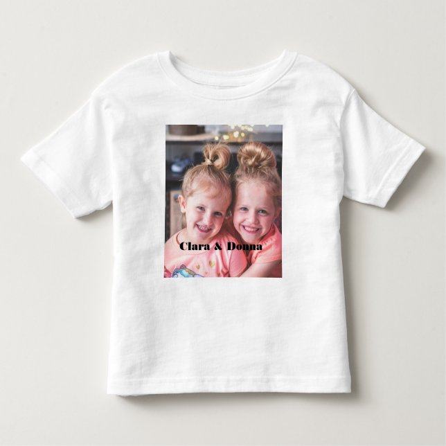 Custom Photo Twins Toddler T-Shirt (Front)