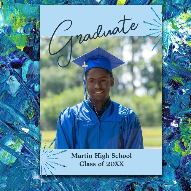 Custom Photo Two Sided Graduation Announcement (Creator Uploaded)