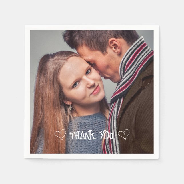Custom Photo Typography napkin (Front)