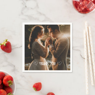 Custom Photo Typography napkin