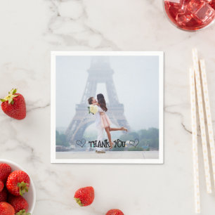 Custom Photo Typography napkin