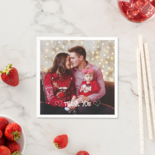Custom Photo Typography napkin