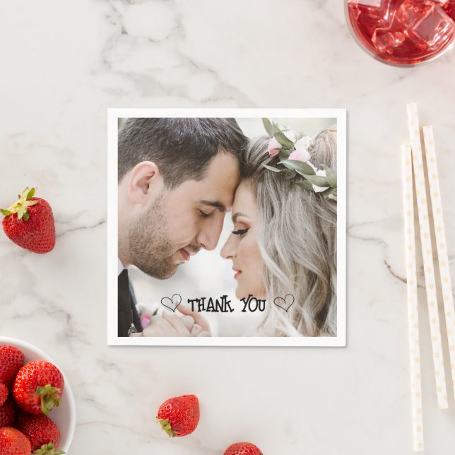 Custom Photo Typography napkin (Insitu)