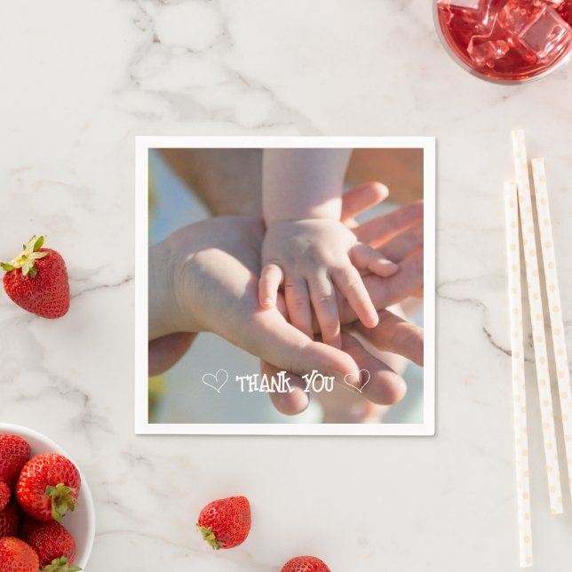 Custom Photo Typography napkin (Insitu)