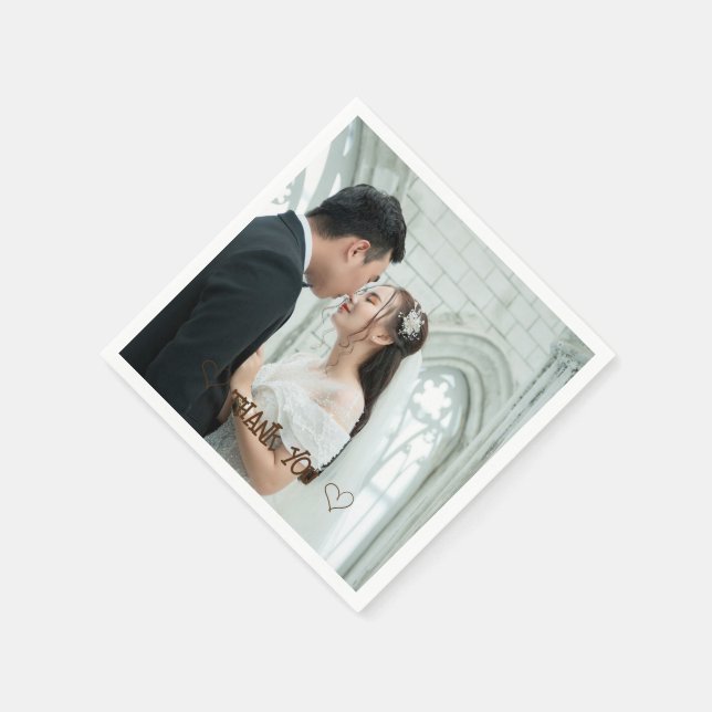 Custom Photo Typography napkin (Corner)