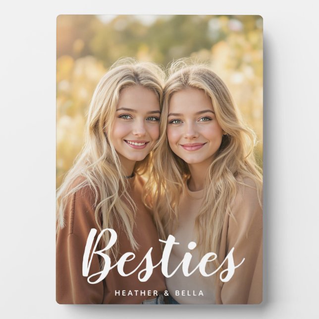 Custom Photo Typography Tabletop Plaque with Easel (Front)