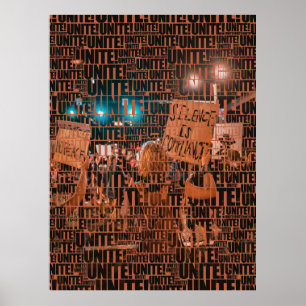 Custom Photo Typography UNITE! Poster