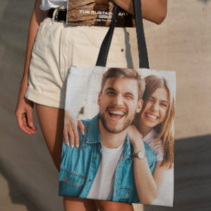 Custom Photo Upload Design Your Own Double Sided T Tote Bag