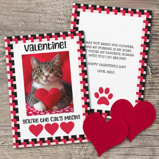 Custom Photo Valentine Card from The Cat