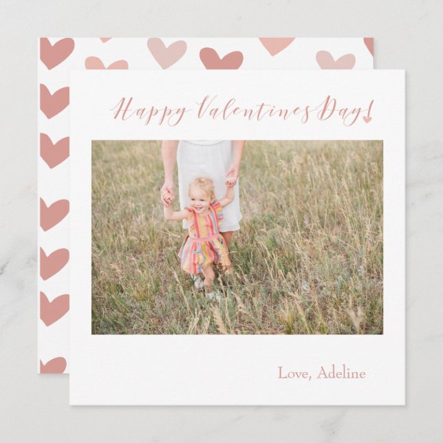 Custom Photo Valentine's Day Card (Front/Back)