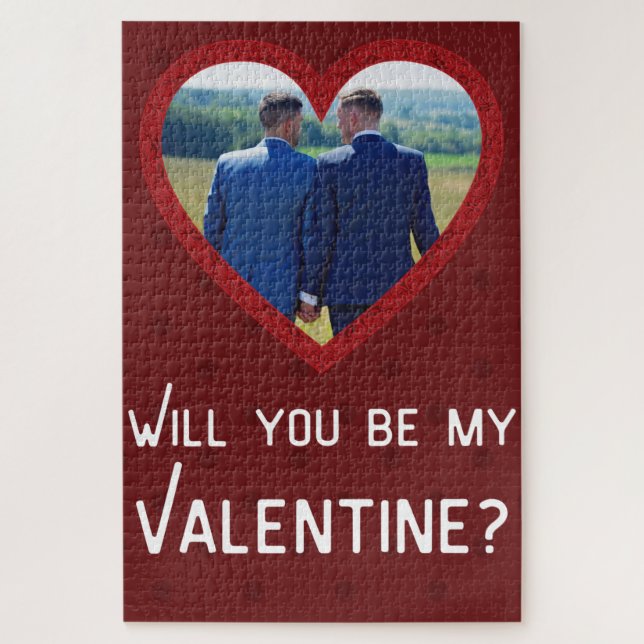 Custom Photo Valentine's Jigsaw Puzzle (Vertical)