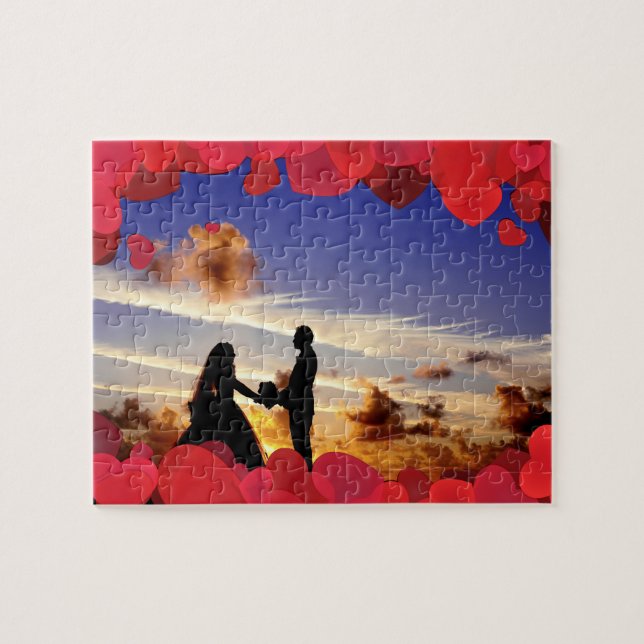 Custom Photo Valentine's Jigsaw Puzzle (Horizontal)