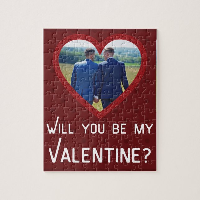 Custom Photo Valentine's Jigsaw Puzzle (Vertical)