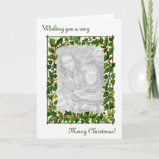 Custom Photo Vintage Christmas Card