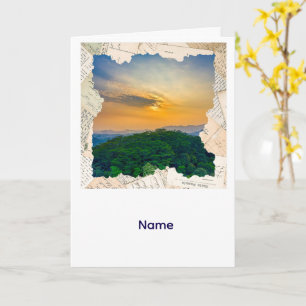Custom Photo Vintage Newspaper Frame Card