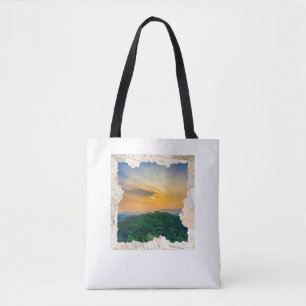 Custom Photo Vintage Newspaper Frame Tote Bag