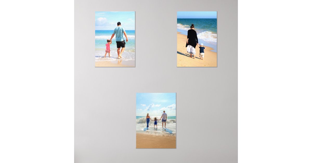 Custom photo wall art set your favourite photos zazzle