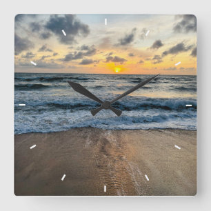 Custom Photo wall nursery clocks Square Wall clock