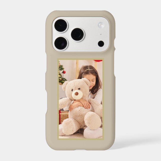 Custom Photo Warm Taupe iPhone Case- Mate (Back)