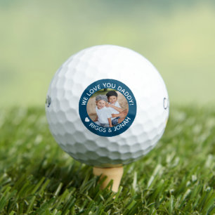 Custom Photo We Love You Daddy Father's Day Golf Balls