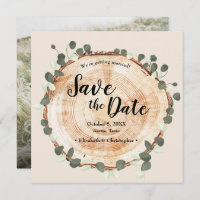 Custom Photo website wood grain eucalyptus Wedding