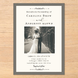 custom photo wedding Acrylic Invitations