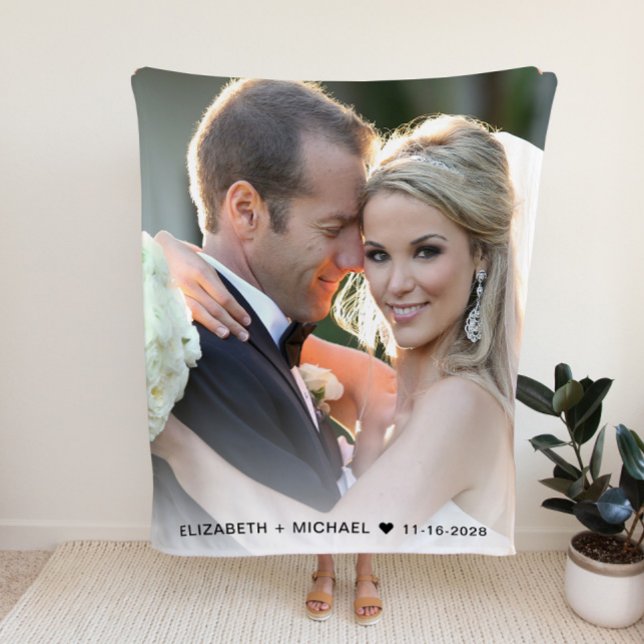 Custom Photo Wedding Fleece Blanket (Creator Uploaded)