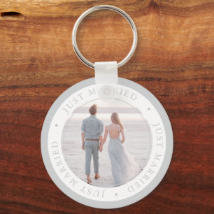 Custom photo wedding occasion simple key ring