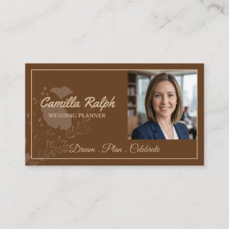 Custom Photo Wedding Planner Business Card