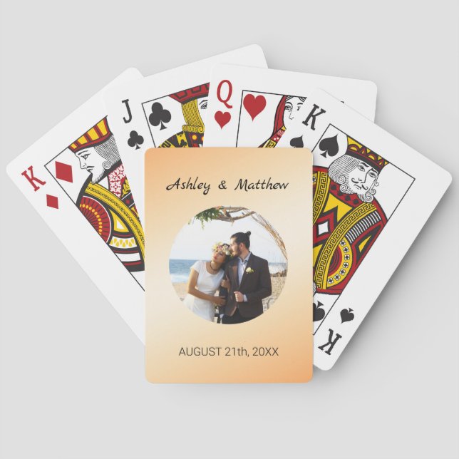Custom Photo Wedding Playing Cards (Back)