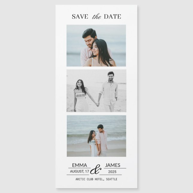 Custom Photo Wedding Save the Date magnet (Front)