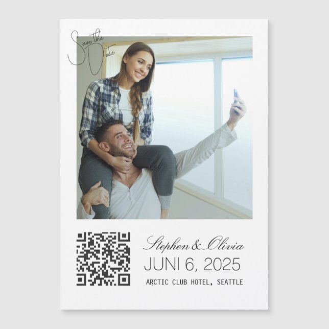 Custom Photo Wedding Save the Date magnet (Front)