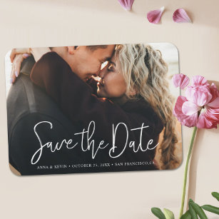 Custom Photo Wedding Save the Date Magnet