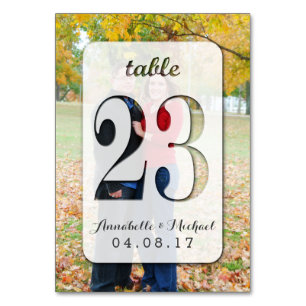 Custom Photo Wedding Table Number Card 23
