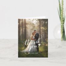 Custom Photo Wedding Thank You Card