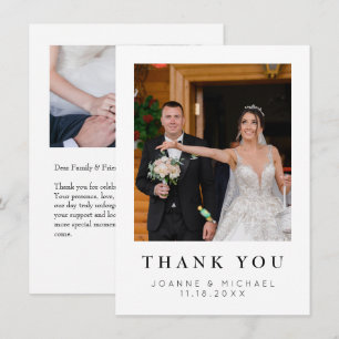 Custom Photo Wedding Thank You Card Personalised  