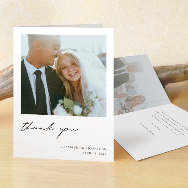 Custom Photo Wedding Thank You Card Template (Creator Uploaded)