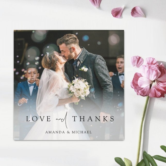 Custom Photo Wedding Thank You Card Template (Creator Uploaded)