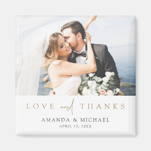 Custom Photo Wedding Thank You Fridge Magnet