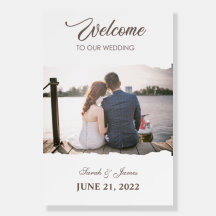 custom photo wedding welcome foam board