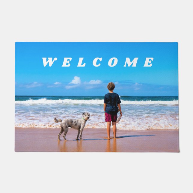 Custom Photo Welcome Doormat Your Favourite Photos (Front)